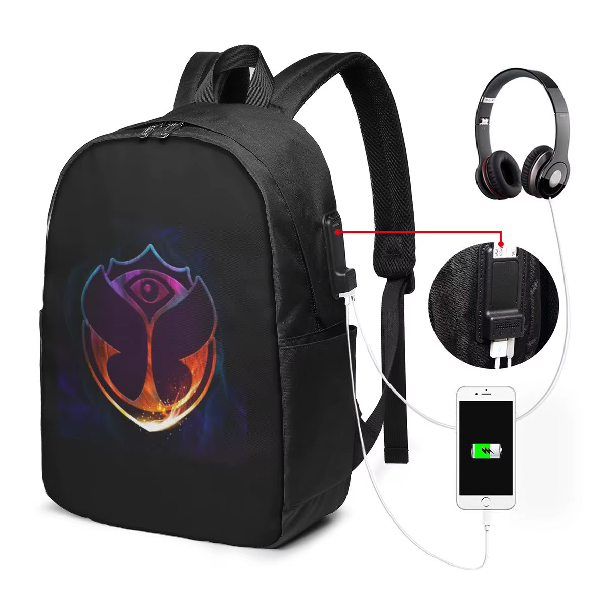 Mochila Tomorrowland Butterfly para viagem, bolsa para notebook, bolsa escolar para estudantes universitários, bolsa...