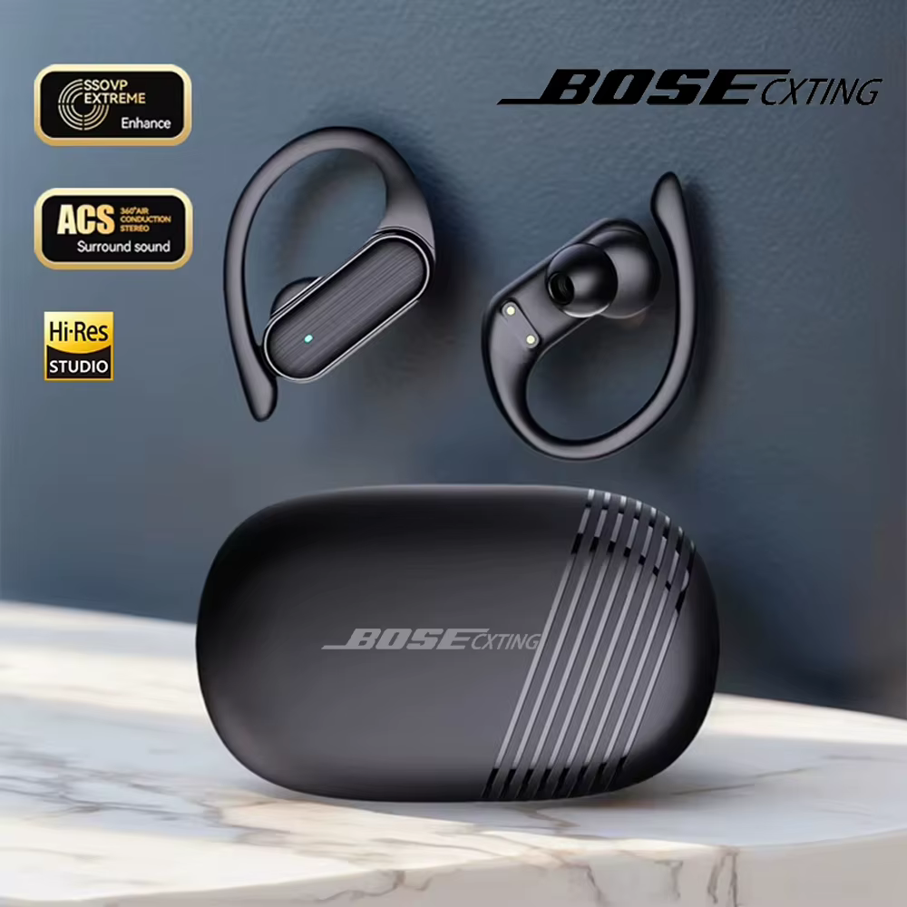 BOSECXTING A520 Fone de Ouvido Sem Fio para Negócios com Gancho de Orelha, HIFI, Graves Potentes, Cancelamento de Ruí...
