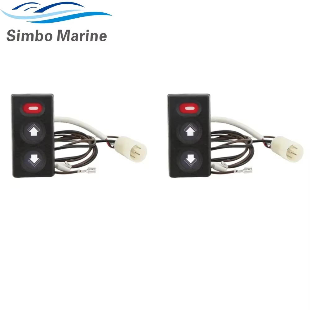 Painel de controle do interruptor de inclinação da guarnição dos unidades, 2 peças para motor de barco volvo penta dp...