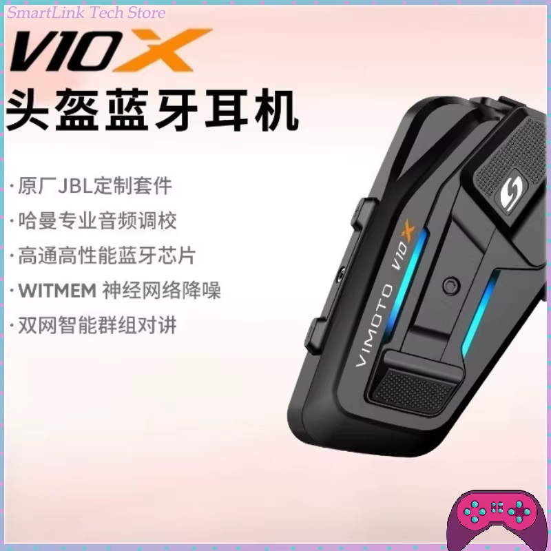 Fones de Ouvido Bluetooth VIMAITONG V10X para Capacete, Intercomunicador Dedicado para Motociclistas, Fones de Ouvido...