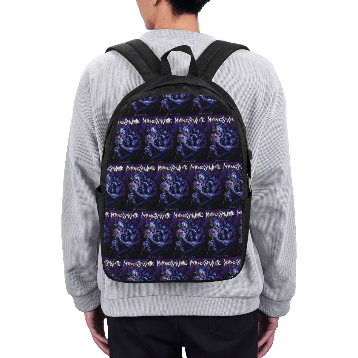 Mochila Motionless In White para viagem, bolsa para notebook, bolsa escolar para estudantes universitários, bolsa de...