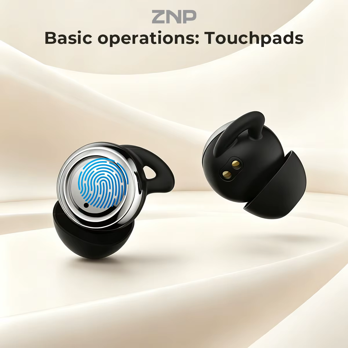 Fones de Ouvido ZNP P04 para Dormir com Cancelamento Ativo de Ruído, Bluetooth, Confortáveis para Quem Dorme de Lado,...