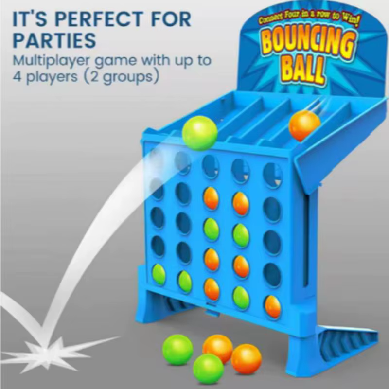 Jogo de Tabuleiro de Tiro com Bolas Saltitantes e Conexão, Jogo de Tiro com Bolas Saltitantes Connect 4, Brinquedo de...