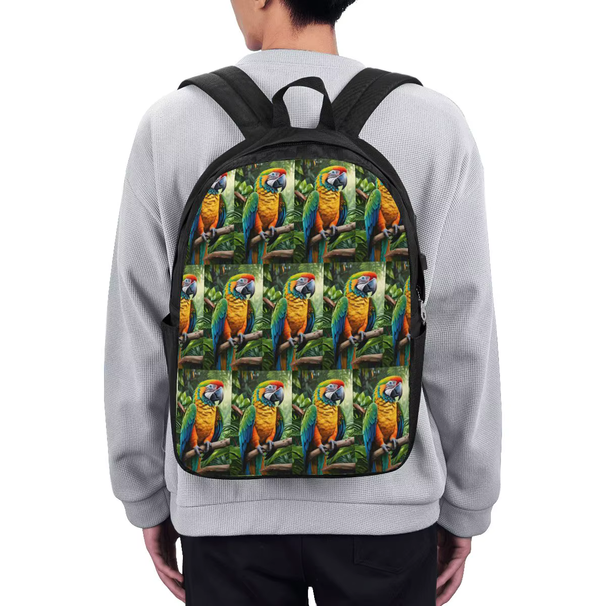 Mochila fofa para papagaios macaw, bolsa de viagem para notebook, bolsa escolar para estudantes universitários, bolsa...