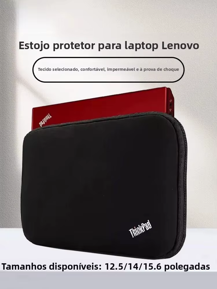 Capa Protetora Interna para Notebook 14 e 15,6 Polegadas, Dupla Face, Preta e Vermelha, para Modelos T480 T49...