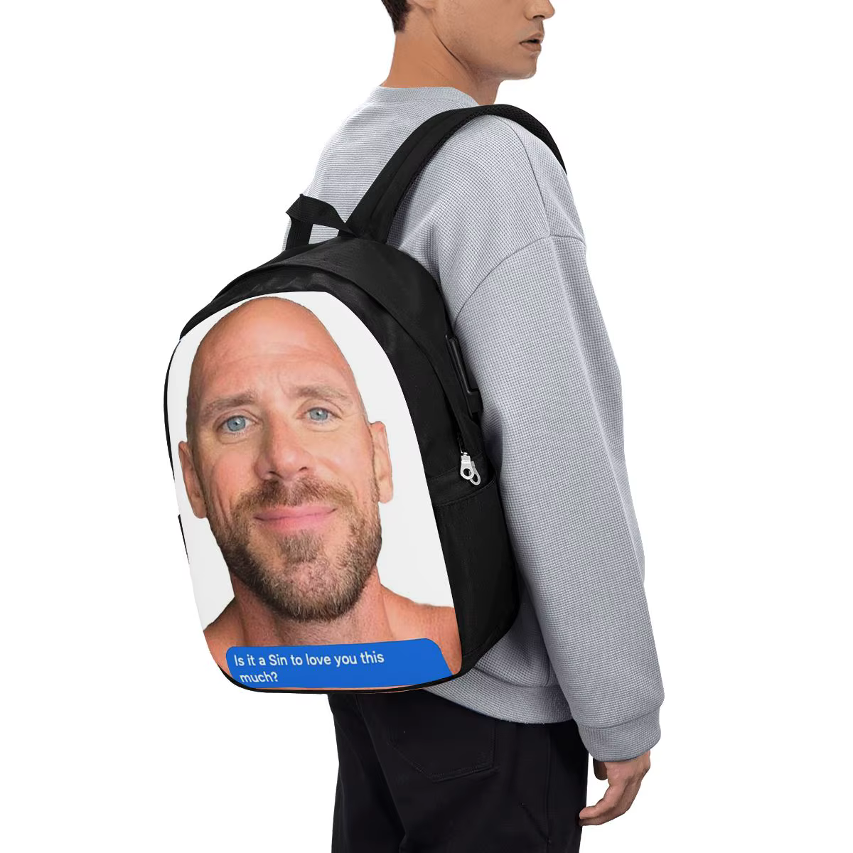 Mochila Johnny Sins Flirty Text Bubble para viagem, bolsa para notebook, bolsa escolar para estudantes universitários...