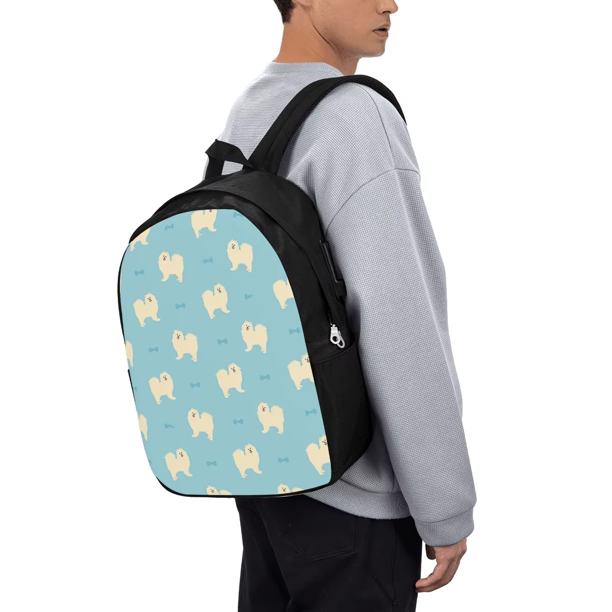 Mochila para cães Samoyed, bolsa de viagem para notebook, bolsa escolar para estudantes universitários, bolsa de ombr...